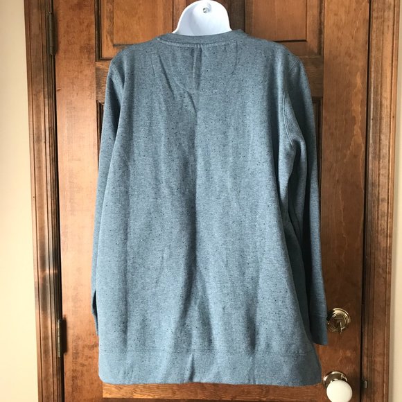 NWOT Orvis Blue Marl Crewneck Tunic-Style Sweatshirt X-Large - Picture 12 of 15